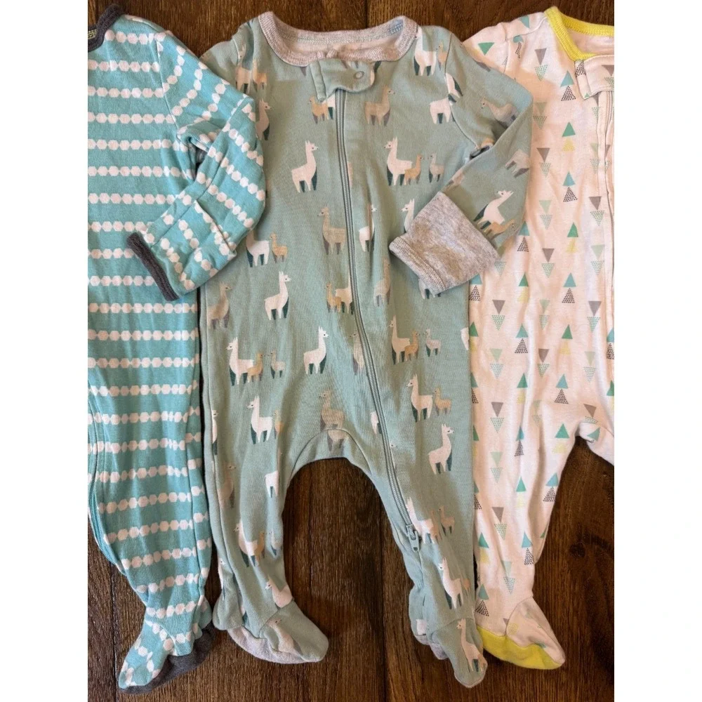Baby Boy Sleepers 0/3 Months Sleep & Play Zipper Clothes Cloud Island Lot Bundle